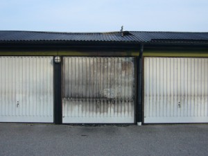 Garageport efter branden