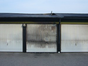 Garageport efter branden